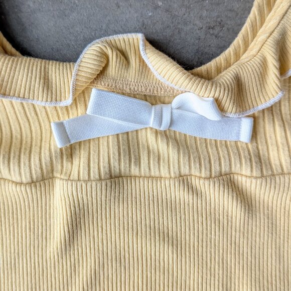 Urban Outfitters Kimchi Blue Darya Bow Ruffle Tank Top Yellow small - Picture 4 of 8
